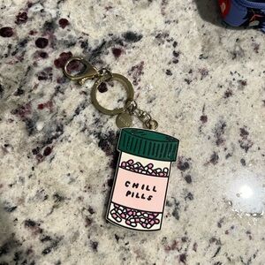 Chill Pills Keychain - Pink and Green